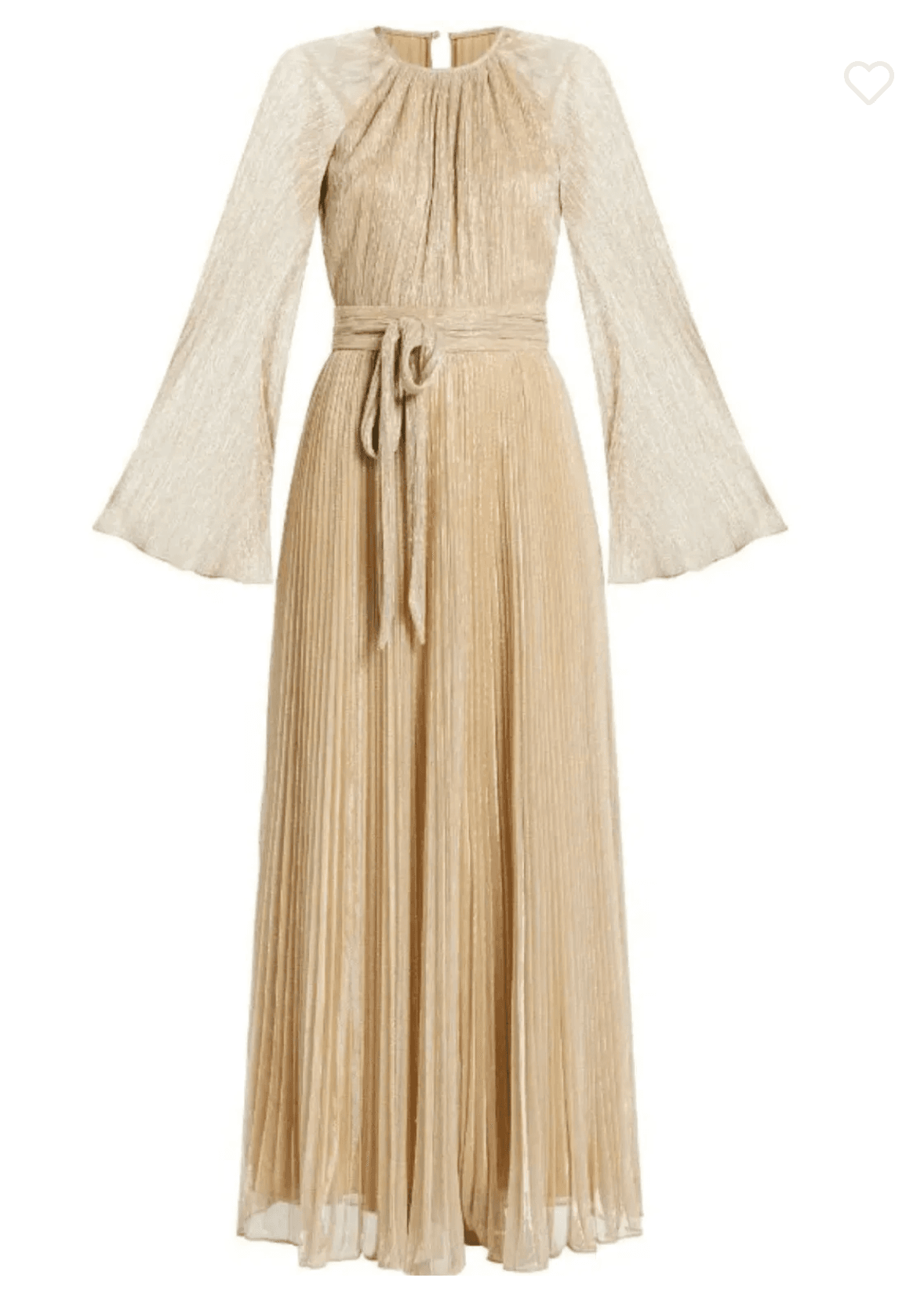 Simkhai Long Sleeve Pleated Belted Gown
