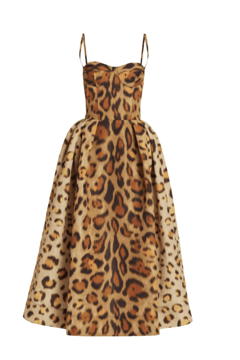 Oscar de la Renta Jaguar Faille Cocktail Dress
